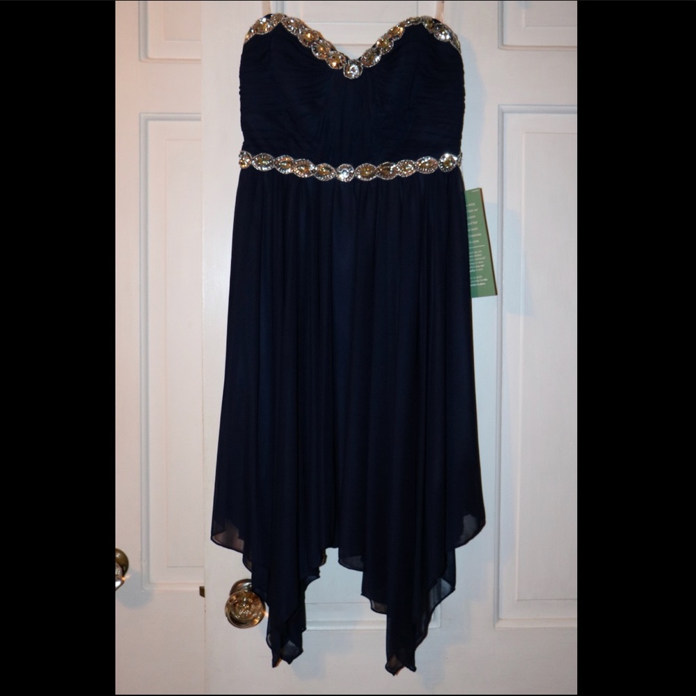 Navy Blue Semi-Formal Dress